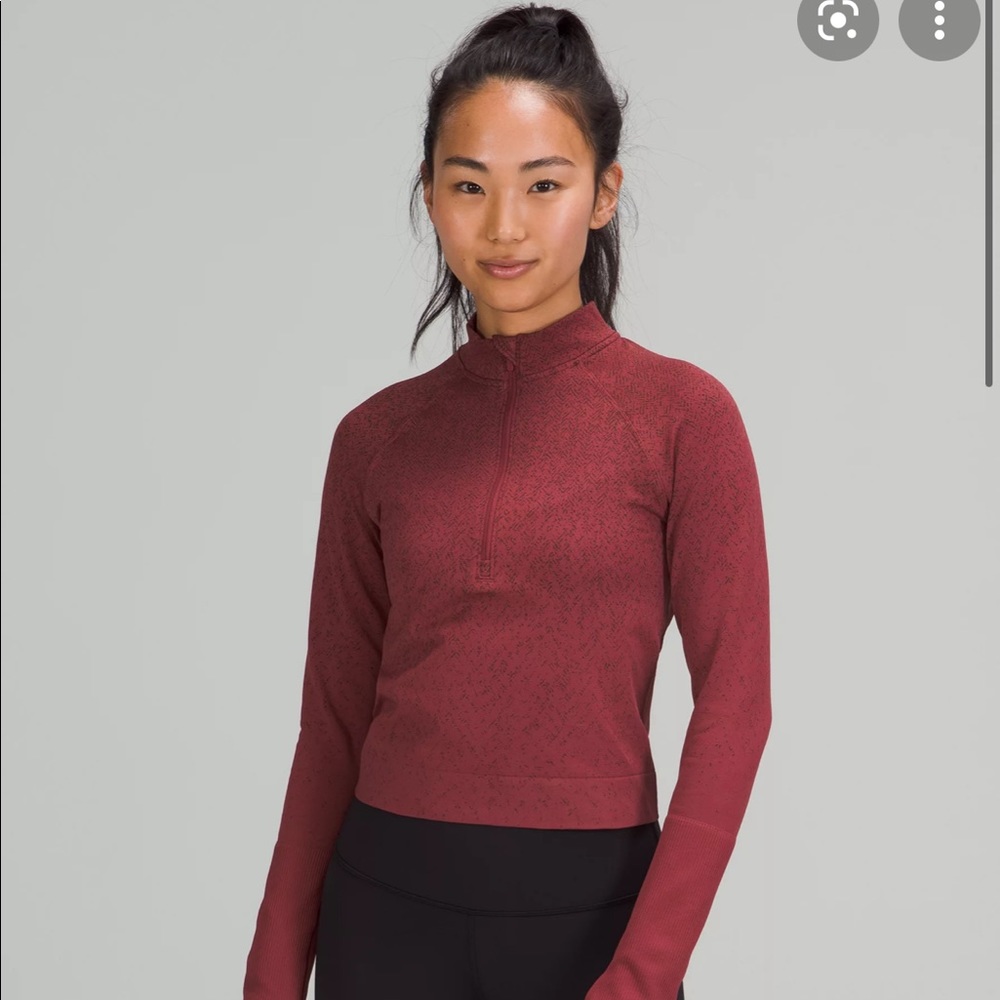 LULULEMON Half Zip Pullover Jacket Burgundy